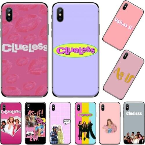 Clueless Ugh As If Silicone Black Phone Case For iphone 5 5s 5c se 6 6s 7 8 plus x xs xr 11 pro max