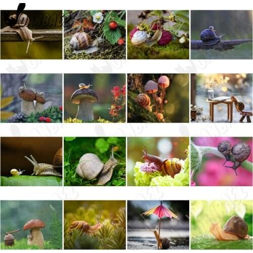 Modern Snail Clear Diamond Painting 5D Diy Wall Art Mollusk Diamond Mosaic Poster Room Home Decoration Gift