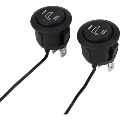 2 pcs Universal Car Seat Heater Switch 3 Pin Round Heated Rocker Hi Low Off Control Fits for all seats-Cars SUV Truck RV Boats