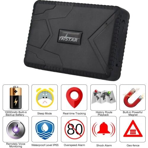 Waterproof Car Locator TK915-4G Long Vehicle GPS Tracker Standby Strong Magnet GPSTracking Device 10000mAh Free Web/APP Tracking
