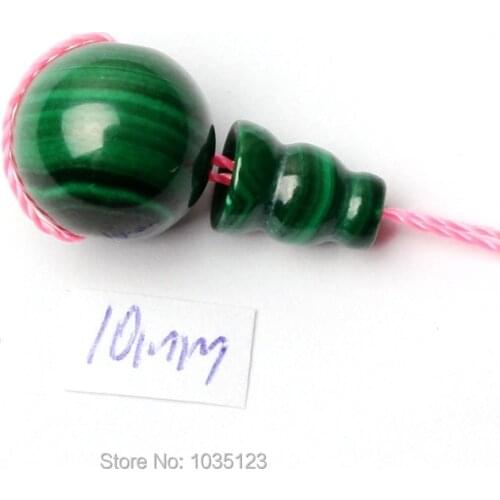 High Quality 10mm Vogue Natural Round Shape Green Malachite Tibet Guru Gem Beads 1 Set DIY Creative Jewellery Making w2552