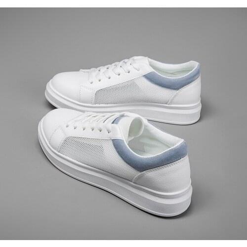 Summer net face small white shoes 21 new breathable thick soles womens shoes Korean version all-match solid color casual shoes