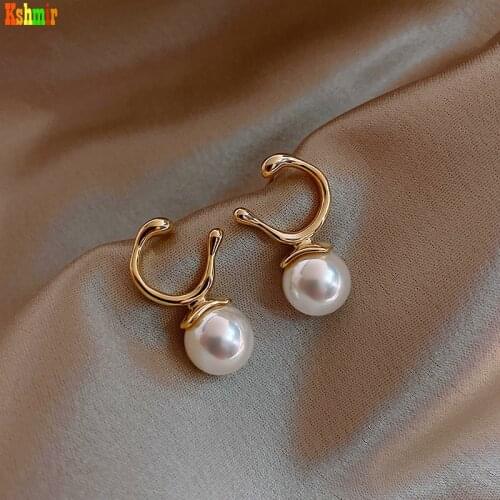 Kshmir Pearl Earring female 2020 new Fashion Korean style earrings female Earrings S925 needle earrings