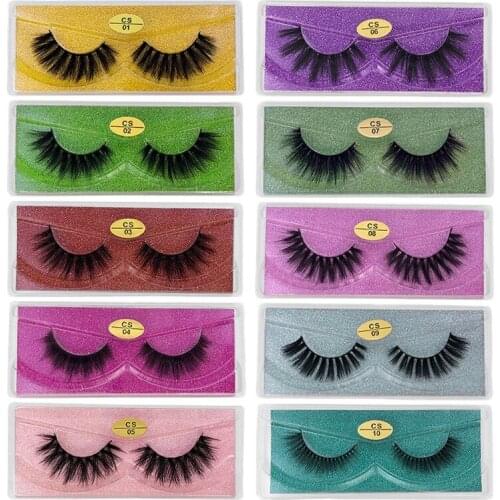 10 Pairs Lashes False Eyelashes Natural 3D Faux Mink Lashes Reusable Lashes Dramatic Handmade Lashes