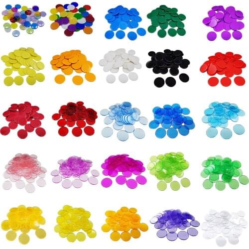 100PCS/Set Plastic 19mm Chips Multi Color Markers Fun Family Club Children Game Supplies Counting Math Toys