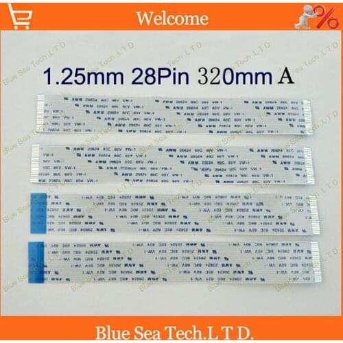 28Pin 1.25 FFC/FPC Flexible Flat Cable 1.25mm pitch 28 pin 320mm isotropy A cable,AWM 20624.80C 60V VW-1