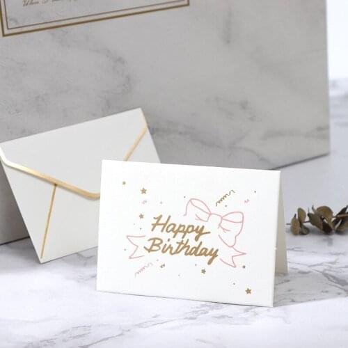 50 Pcs Small Greeting Card Name Card Envelope Hot Stamping Love Pearlescent Paper Mini Envelopes
