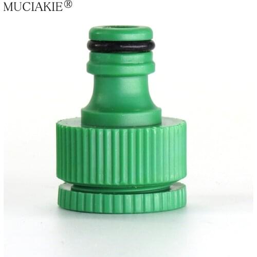 MUCIAKIE 6PCS Green Tap Water Connector 1/2-in 3/4-in Female Threaded Quick Adaptor European Stype Faucet Nipple Joints