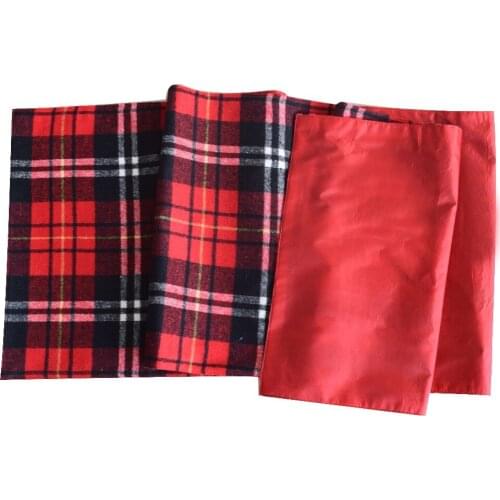Free Shipping Promotion 100% Polyester Plaid Scottish Theme Table Runner Table Decoration