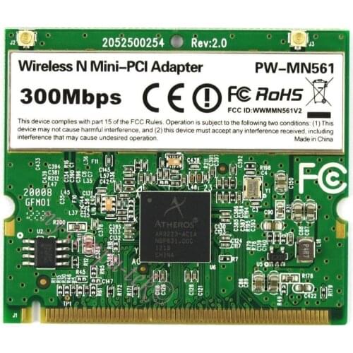Wireless Adapter Card for 300Mpbs laptop wireless card Atheros AR9223 Mini PCI Wireless Card ABGN 801.11N WIFI 802.11a/b/g/n