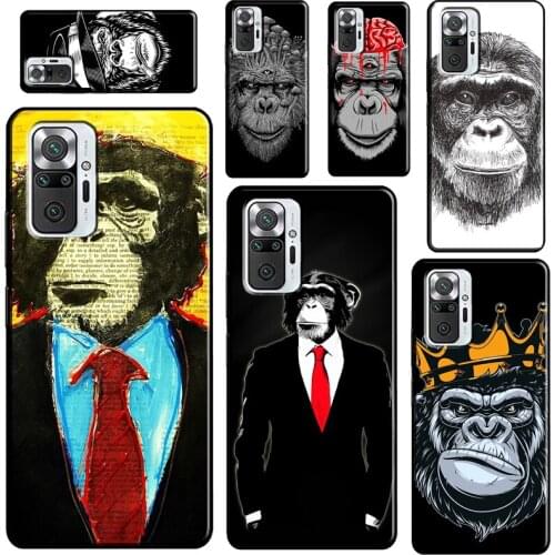 Amazing Monkey Chimpanzee For Xiaomi Redmi Note 10 Pro 7 8 9S 8T Note 9 Pro Case For Redmi 9C 9T K40 9A Back Cover