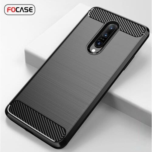 Case OnePlus 7 Pro Soft TPU Silicone Shockproof Cover Carbon Fiber Brushed Texture Cases For OnePlus7 OnePlus 7 Pro Case Cover
