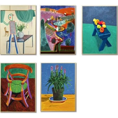 David Hockney Nichols Canyon,Posters Prints Oil Painting Prints on Canvas Painting Home Decoration Wall Picture Wall Art Prints