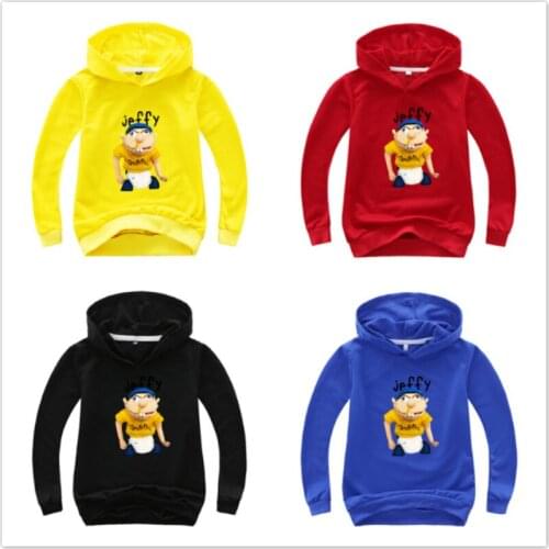 Children Long Sleeve T Shirts Funny Jeffy Youth Kids Hoodies Baby Boys Hoody Fashion Outwear Girl Sweatshirt Cotton Casual Coats