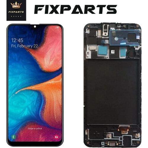 For SAMSUNG GALAXY A20 LCD A205 Display Touch Screen Digitizer 6.4" Super AMOLED For Samsung A20 2019 LCD Pantalla Replacement