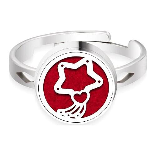 12mm Stainless Steel Diffuser Locket Ring Essential Oil Aroma Ring Size Adjustable Twist Free 10pads Women Gift Dolphin Elk