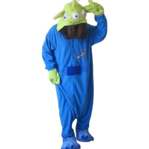 Alien Anime Adult Onesies Pyjamas Cartoon Animal Cosplay Costume Pajamas Adult Onesies Sleepwear Halloween Kigurumi