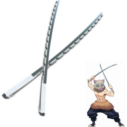 Hashibira Inosuke Cosplay Sword Demon Slayer Kimetsu no Yaiba Costume Weapons Prop