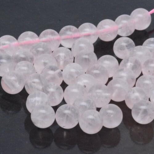 Natural Rose Quartz Loose Round Beads 8mm,Natural Color. From Brazil