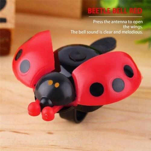 Cute ladybug bicycle riding bell ring safety warning handlebar bell child equipment sports outdoor bicycle F5F7