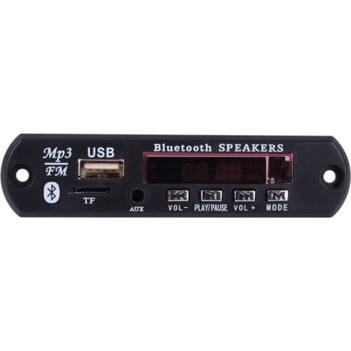 NEW-Wireless Bluetooth 12V Mp3 Wma Decoder Board o Module Usb Tf Radio Fm Aux For Car Accessories