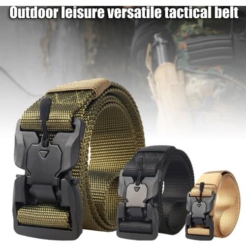 New Mens Quick Release Magnetic Nylon Belt Durable Easy to Use Adjustable Portable Practical Comfortable to Wear for Adult