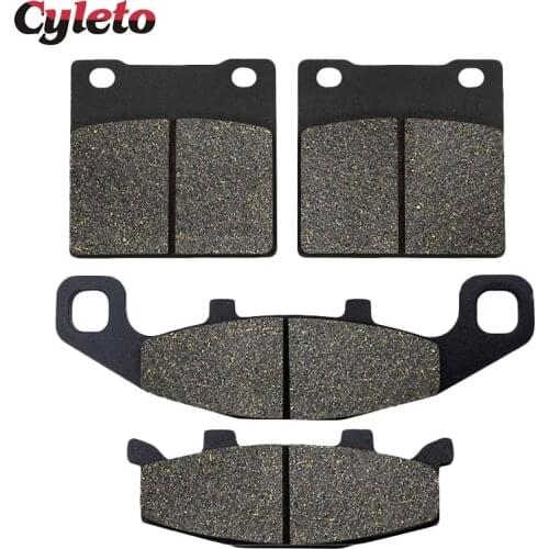 Cyleto Motorcycle Front and Rear Brake Pads for SUZUKI GS 500 GS500 1989 1990 1991 1992 1993 1994 1995