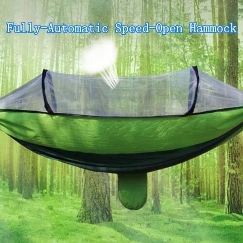 Fully-Automatic Speed-Open Hammock With Net Home Garden Swing Hammock Mosquito Net Camping Sleeping Hammock Tool Dropshipping