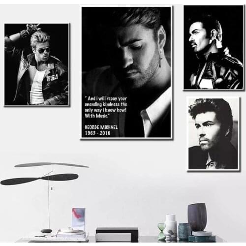 Star Poster Painting Art Canvas George Michael Music Singer Prints Wall Pictures For Living Room Home Decor
