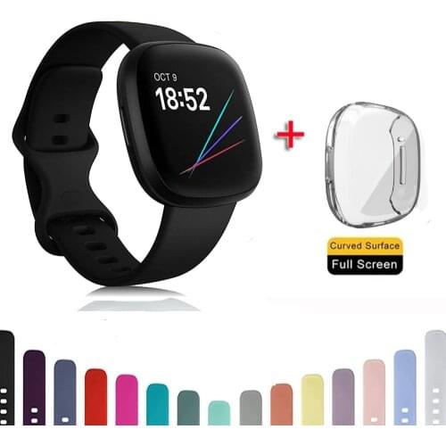Band For Original Fitbit Versa 3 Soft Silicone Band For Fitbit Versa 3 Band Smart Watch Strap For Fitbit Sense Replacement
