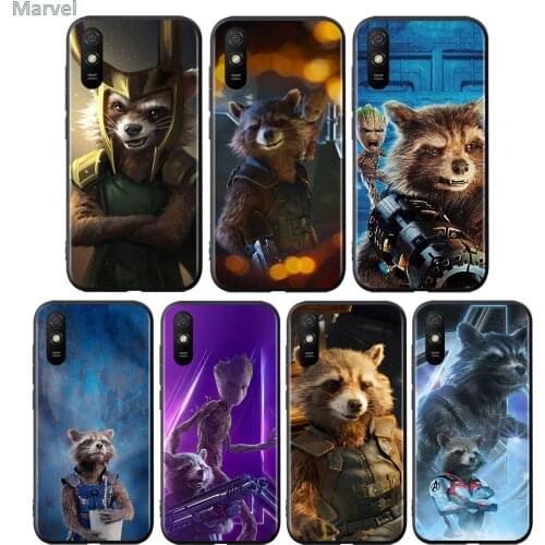 Rockets Raccoon Marvel Silicone Cover For Xiaomi Redmi 9 9T 9C 8 7 6 Pro 9AT 9A 8A 7A 6A S2 5 5A 4X Plus Phone Case