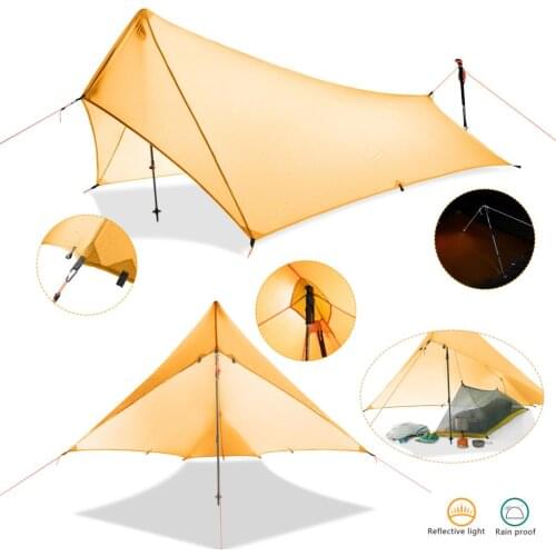 Ultralight 310g Flysheet Tent Waterproof 20D Double-sided Silicone Coating Nylon Camping Shelter Canopy Rainfly Lightweight Tarp
