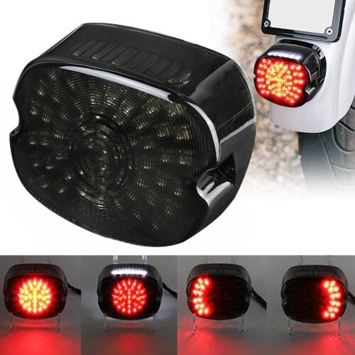 LED Tail Lamp Motorcycle Brake Turn Signal License Plate Rear Light for Sportster Dyna Electra Glide Road Touring Softail