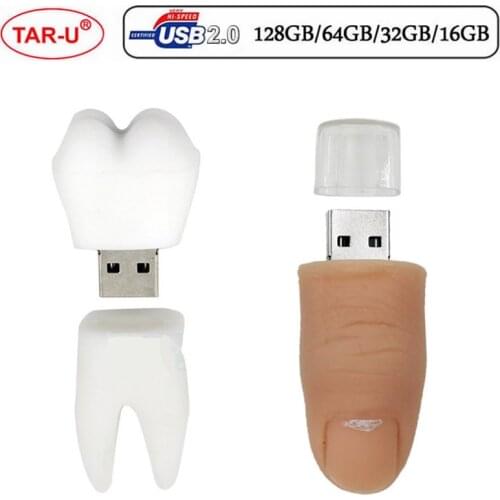 Pen Drive Cartoon Finger Usb Flash Drive 8GB 16GB 32GB 64GB 128GB USB 2.0 Flash Memory Stick Thumb Cle Memoria Usb Drive