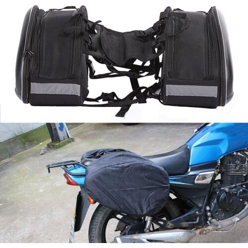 High Quality Waterproof Moto Tail Luggage Suitcase PU material Saddle Bag Motorcycle Side Helmet Riding Travel Bags