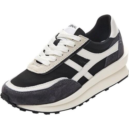 Platform Shoes Women Genuine Leather Chunky Sneakers Plataforma Zapato Mujer 2021 Autumn Luxury Brand Casual Sports Footwear New