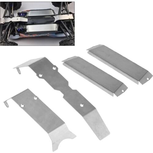 1/10 Steel Front Rear Chassis Armor Skid Plate Battery for Traxxas E-REVO Summit Remote Control Car Upgrade Parts