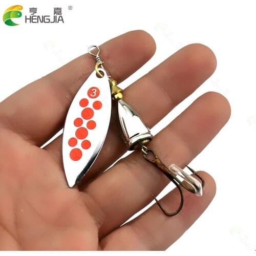 1pcs Metal Spinner Bait With Treble Hooks Fishing Lure 8.2CM 14.3G Spoon Metal Fishing bait for Carp Fishing spinnerbait