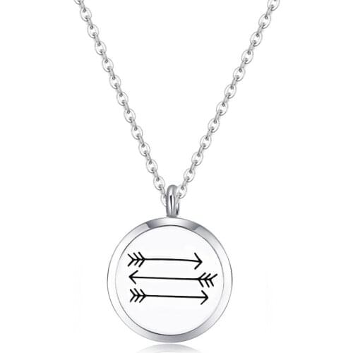 10pcs mesinya Arrow (25 30mm) Aromatherapy / Essential Oils 316L surgical S.Steel Perfume Diffuser Locket Necklace