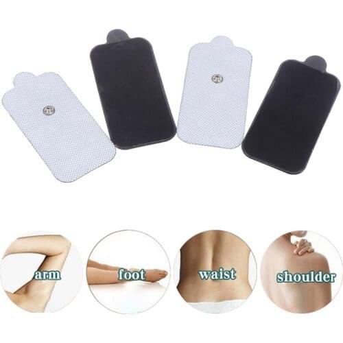 10Pcs Reusable Plug Gel Tens Electrode Pads For Electric Massager Acupuncture Pulse Nerve Muscle Stimulator Massage