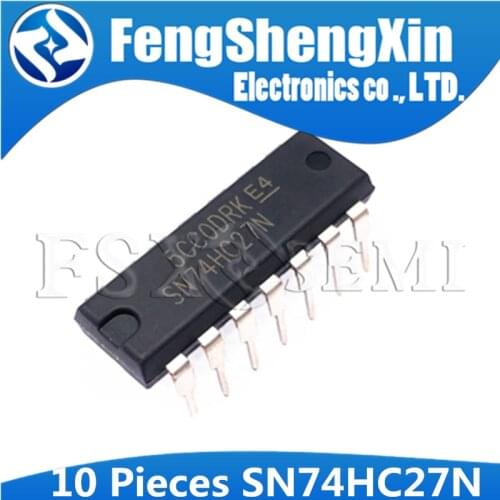 10pcs SN74HC27N DIP-14 74HC27 DIP14 HD74HC27P DIP 74HC27N TRIPLE 3-INPUT POSITIVE-NOR GATES IC