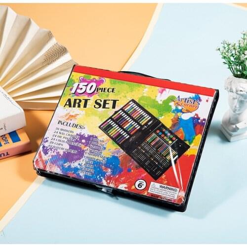150Pcs Kids Stationery Gift Drawing Painting Tool Set School Educational Supplies Deluxe Art Set for Children Boy Girl NK