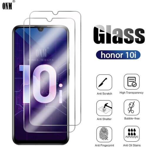 2Pcs Tempered Glass For Huawei Honor 10i Screen Protector HONOR 10I HRY-LX1T Protective Glass Film