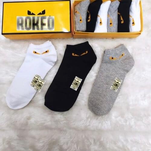 6 Pairs Lot Cotton Women Socks Female Luxury Brand Casual Boat 3D Pack Funny Girl Ankle Sock Set