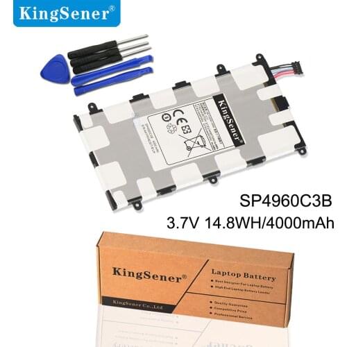 KingSener 4000mAh SP4960C3B Replacement Battery For Samsung Galaxy Tab 2 7.0 P3100 P3110 P6200 GP-P3133 P3108 P6120 Tab battey