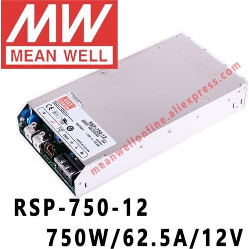 Mean Well RSP-750-12 meanwell 12VDC/62.5A/750W Single Output with PFC Function Power Supply online store