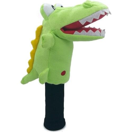Green Big Crocodile Golf Driver Cover Cartoon Animal 460cc Golf Woods Headcover Clubs Accessory Mascot Novelty Cute Gift