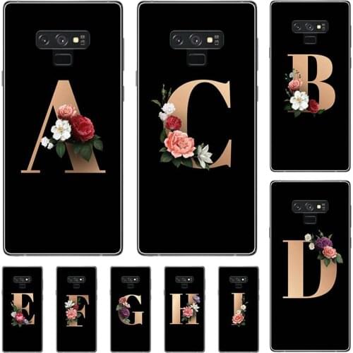 For Samsung Galaxy Note 9 6.4" Case Cute Lovely Cartoon Pattern Flowers Black Letters Soft TPU Cover