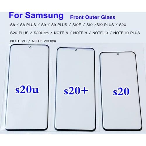 For Samsung Galaxy S8 S9 S10 S10E S20 NOTE 10 20 Ultra PLUS Front Outer Glass Lens Outer Touch Panel glass with OCA