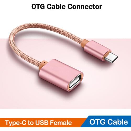 USB Type-C OTG Adapter Cable for Samsung Galaxy M11 M21 M31 M51 M21S M30S M31S M20 M30 M40 M12 M42 M62 USB C Cable OTG Converter
